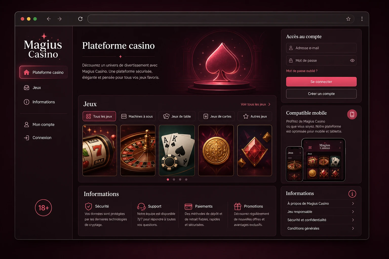 Magius Casino : présentation d’une plateforme de casino en ligne